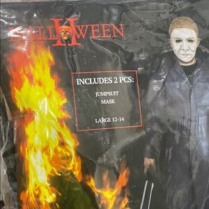 Halloween Kids Costume - Blue Jumpsuit and Mask